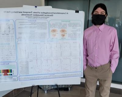 Student presents poster at Student Academic Showcase and Honors event