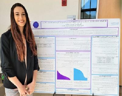 Student presents poster at Student Academic Showcase and Honors event